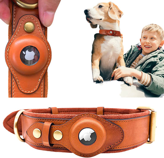 Leather Air Tag Collar