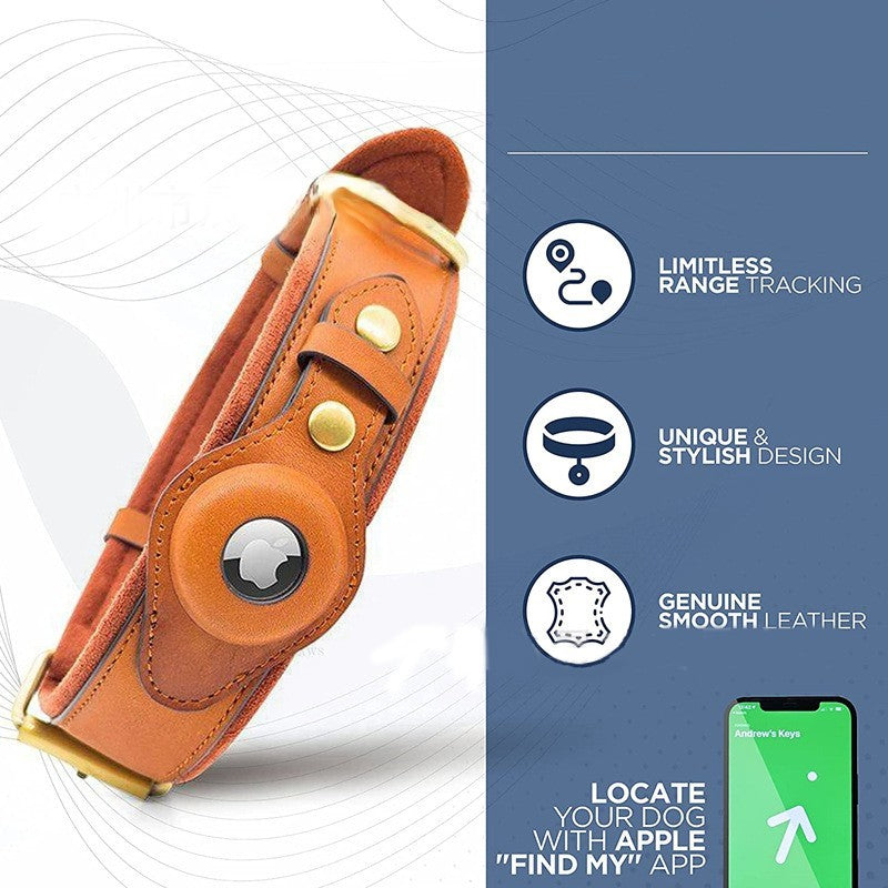 Leather Air Tag Collar
