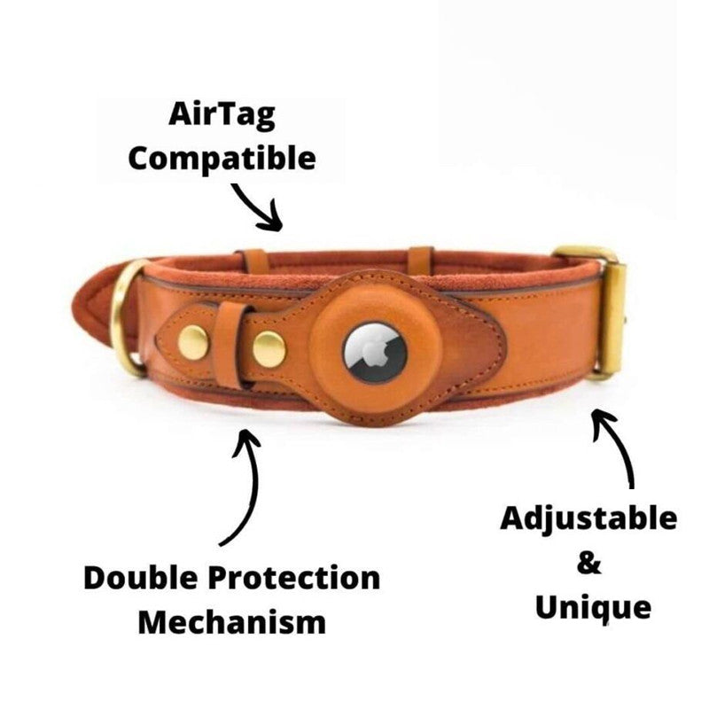Leather Air Tag Collar